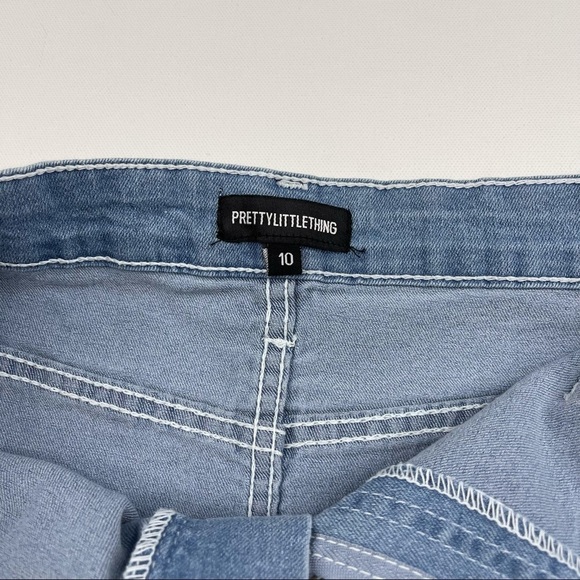 Pretty Little Thing Skirt Denim Blue Jean Boho   Concert Summer Festival New - Picture 6 of 9